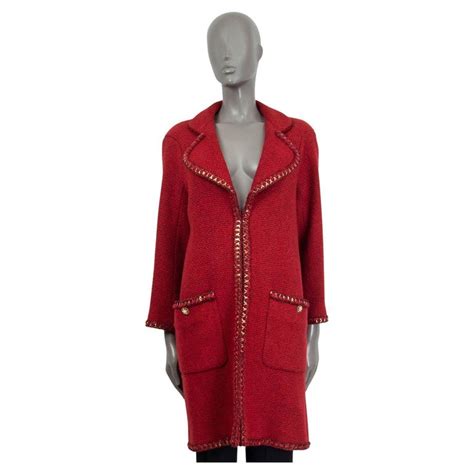 chanel red salzburg coat